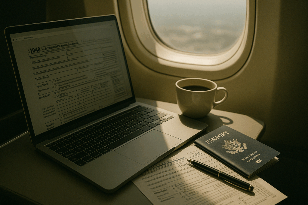 file-us-taxes-abroad-airplane-passport-2025